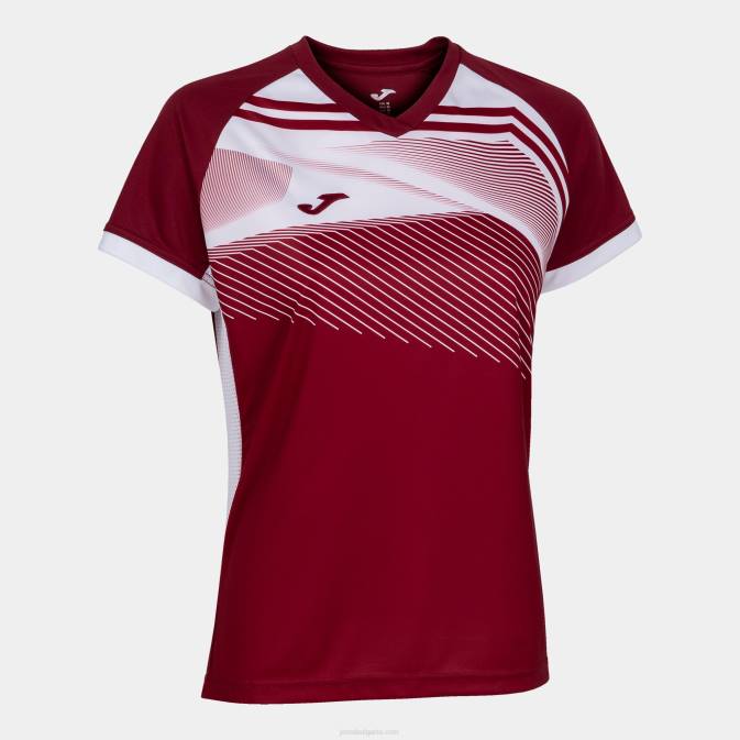 Жени Joma бордо бяло риза с къс ръкав supernova ii 24X81677