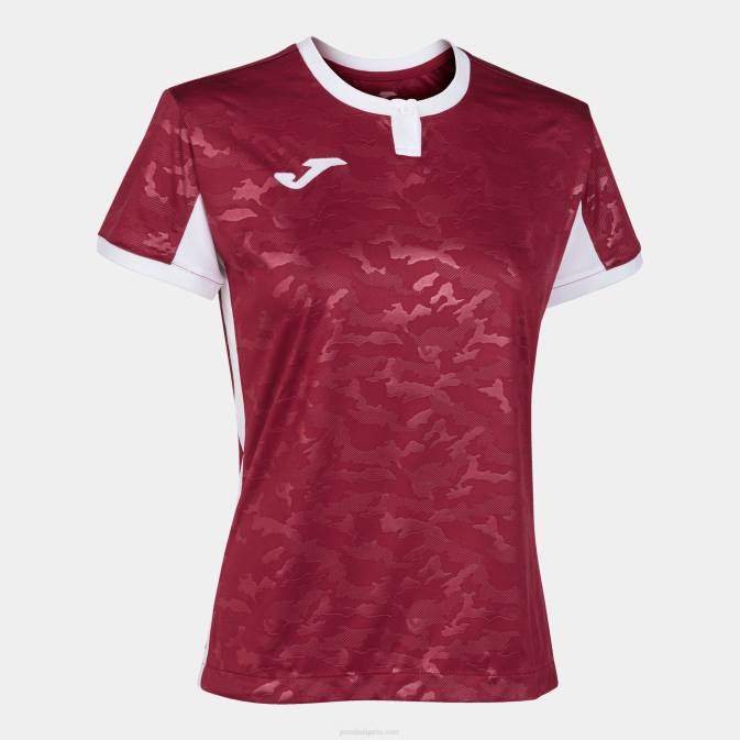 Жени Joma бордо бяло риза с къс ръкав toletum ii 24X81807