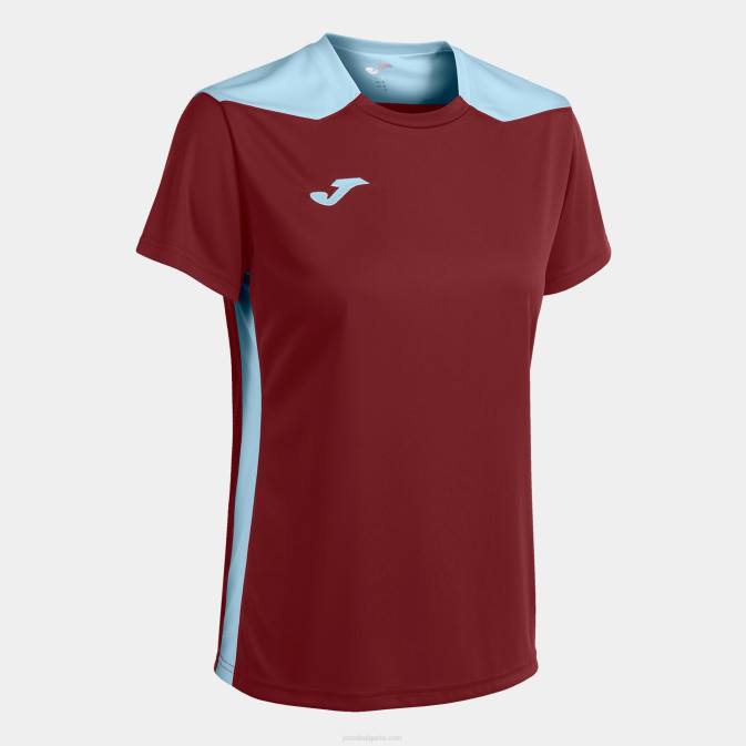 Жени Joma бордо небесно синьо риза с къс ръкав шампионат vi 24X82471