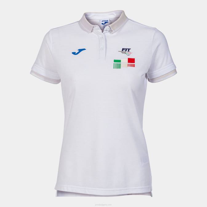Жени Joma бяло поло тениска с къс ръкав Италианска тенис федерация 24X82092