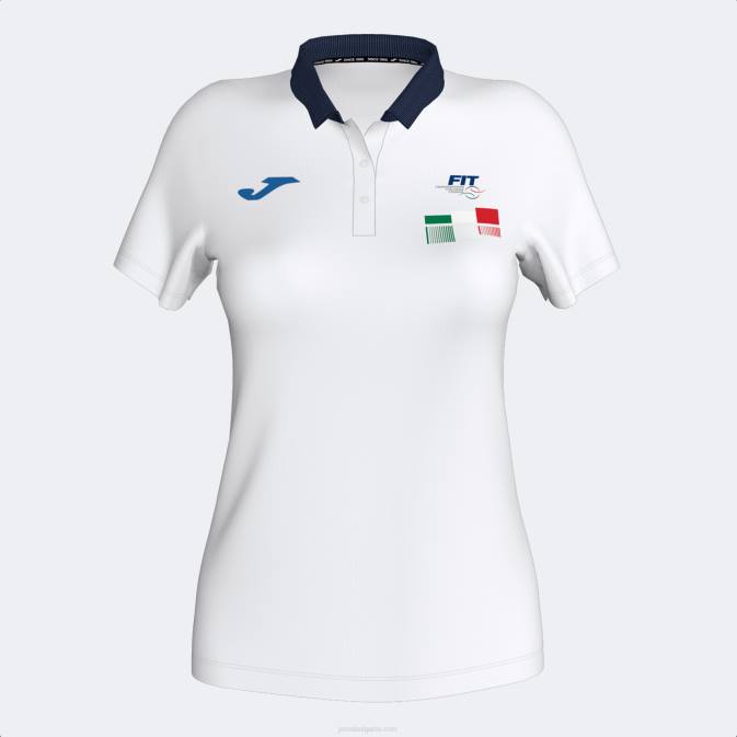 Жени Joma бяло поло тениска с къс ръкав Италианска тенис федерация 24X83837