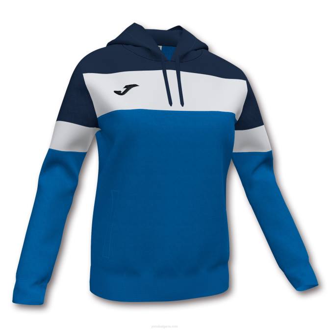 Жени Joma кралско синьо морско синьо бяло екипаж с пуловер с качулка iv 24X83584