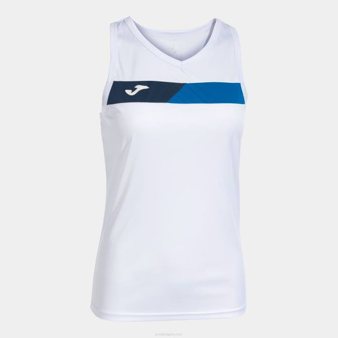 Жени Joma бяло кралско синьо морско синьо тениска без ръкави 24X82069