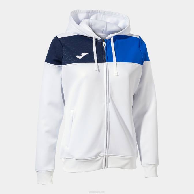 Жени Joma бяло кралско синьо морско синьо яке с качулка crew v 24X82022