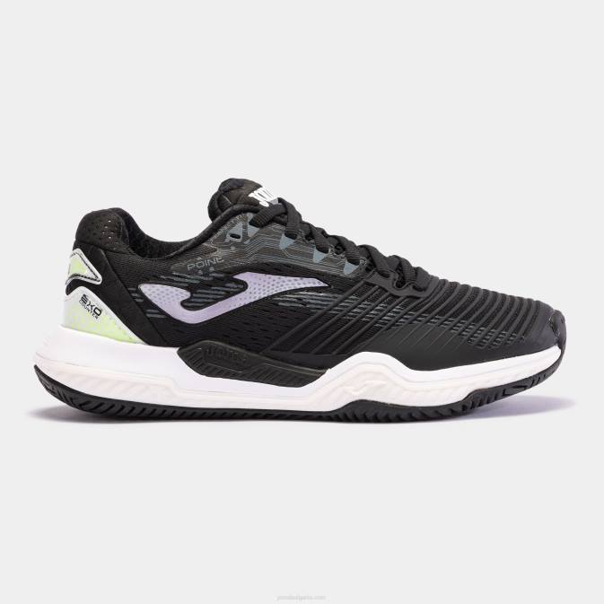 Жени Joma черно розово обувки t.point 23 твърд корт 24X82149