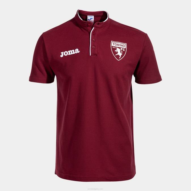 Joma бордо поло тениска с къс ръкав свободно време torino 22/23 24X83499