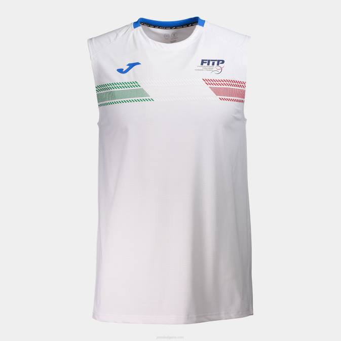 Joma бяло тениска без ръкави италианска федерация по тенис и падел 24X84700