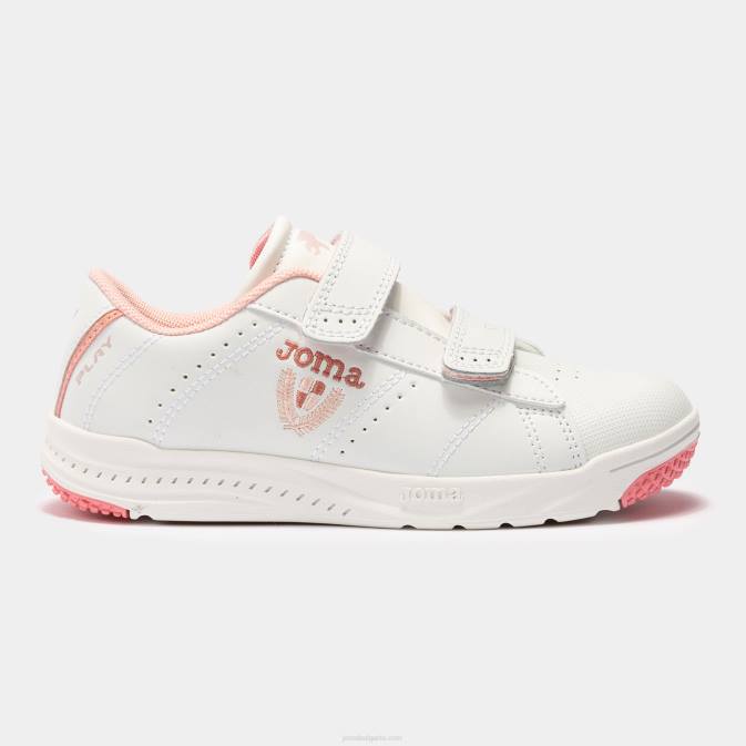 Joma бяло розово ежедневни обувки play 22 junior 24X82815