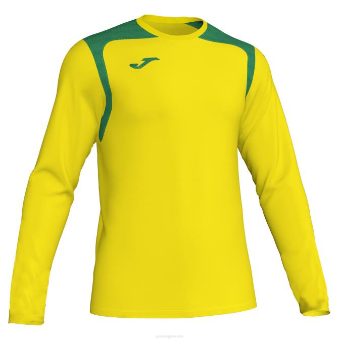 мъже Joma жълто зелен риза с дълъг ръкав шампионат v 24X83400