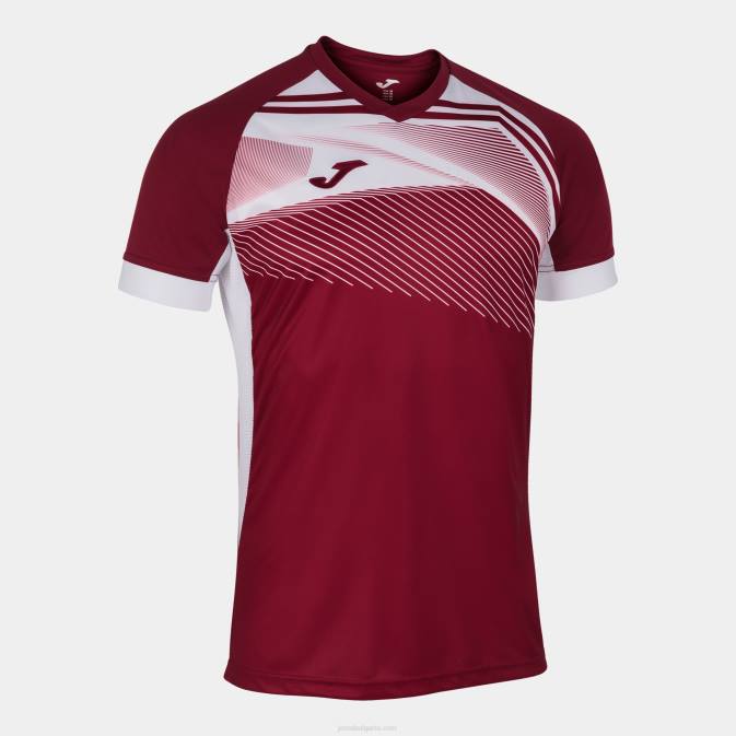 мъже Joma бордо бяло риза с къс ръкав supernova ii 24X81215