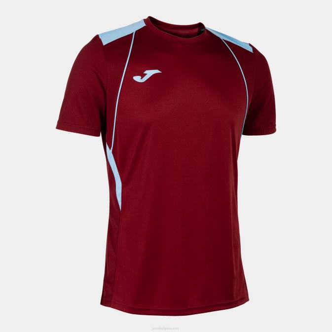мъже Joma бордо небесно синьо риза с къс ръкав шампионат vii 24X81085