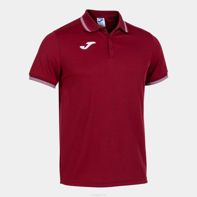 мъже Joma бордо поло тениска с къс ръкав кампус iii 24X82884