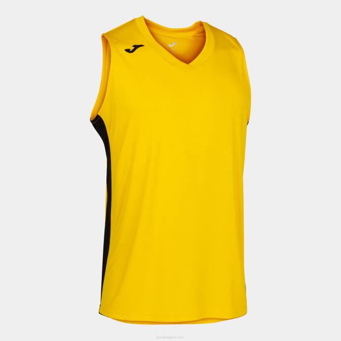 мъже Joma жълто черно тениска без ръкави cancha iii 24X83430