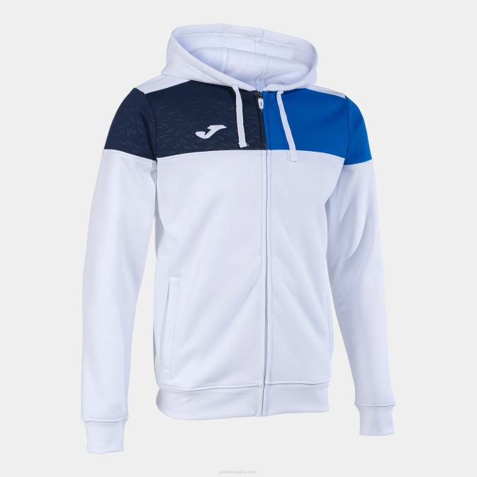 мъже Joma бяло кралско синьо морско синьо яке с качулка crew v 24X8238